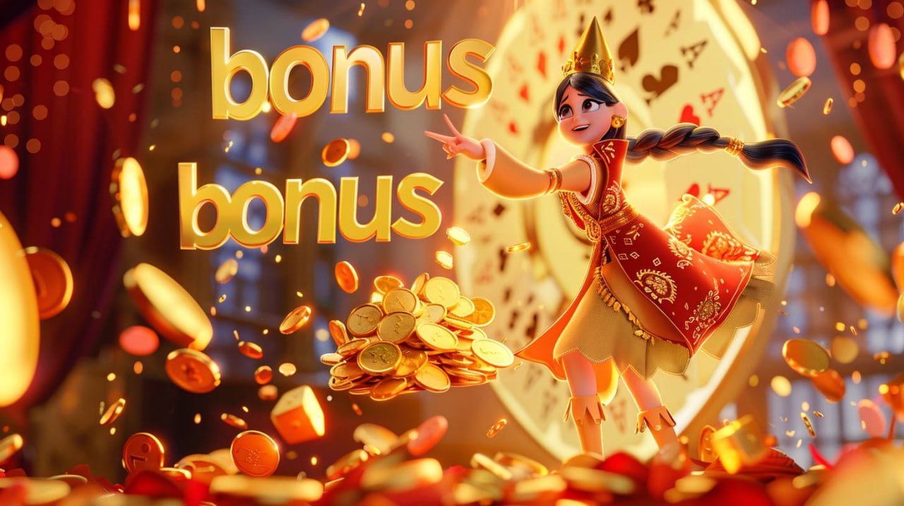 Slot game reels with bright symbols on a dark background